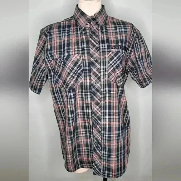 Harley-davidson NWT New Men's Button Down Plaid Skull Shirt Mens Size Small - Picture 1 of 11